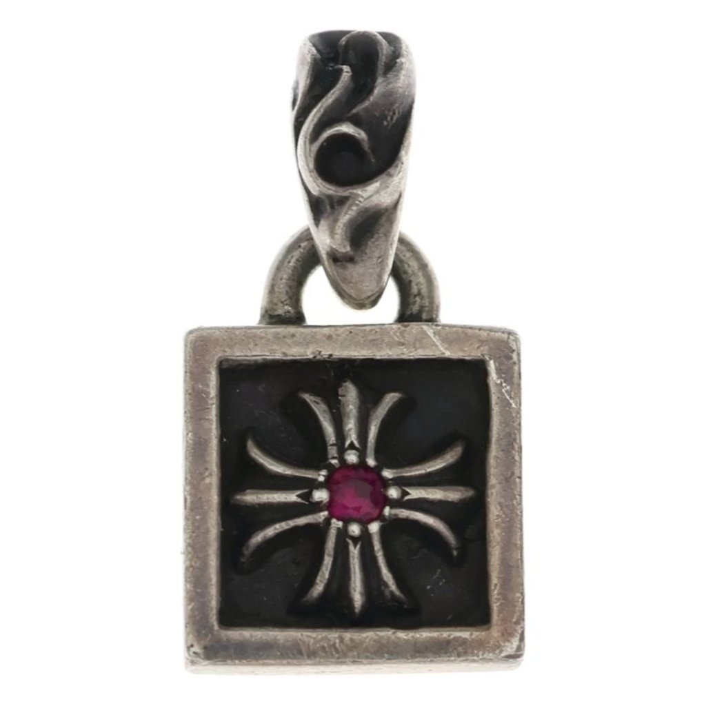 Chrome Hearts Framed Ch Plus Necklace Top Silver 2345$
